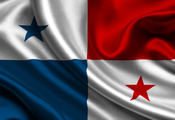 Panama, satin, flag