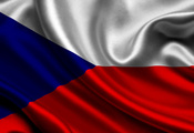 Czech Republic, satin, flag