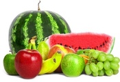 berries, арбуз, fruits, ягоды, Фрукты, watermelon, яблоки, apples