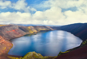 вулкан, iceland, island, облака, Исландия, небо, озеро