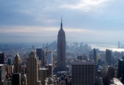 New york, city, нью йорк, зима, город, небоскрёбы