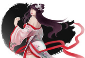 рисунок, лента, Арт, девушка, кимоно, syusuke0229