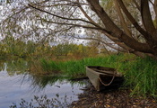 лодка, Озеро, природа