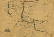 карта, Властелин колец, the lord of the rings, дж. р. р. толкин