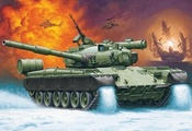 обт, enzo maio, Рисунок, россия, основной боевой танк, т-80