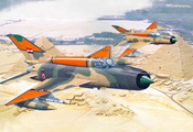 самолет, египет, авиация, Миг-21, истребитель, mig