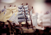кораблик, Корабль, судно, деревянный, паруса, игрушка