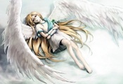 Inazuma eleven, крылья, грусть, ангел, afuro terumi, девушка