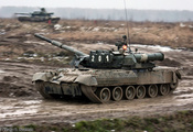 танк, обт, грязь, Т-80у, вс россии