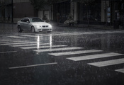 улица, дождь, автомобиль, машина, Bmw m3