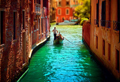 venice, italy, вода, венеция, канал, дома, гондола, Италия