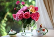 розы, Цветы, ваза