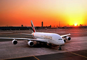 a380, Airbus, пассажирский, самолет, авиалайнер, emirates airline