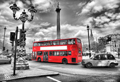 england, street, blur, bus, лондон, night, black and white, London, city, l ...