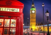 westminster palace, телефонная, будка, биг-бен, фонарь, Big ben westminster palace, телефонная, будка, биг-бен, фонарь, Big ben