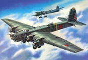 самолет, тб-3, туполев, Арт, тяжелый, советский