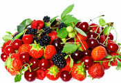 ягоды, фон, макро, клубника, ежевика, вишня, Белый