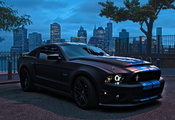 Ford mustang, tuning, black