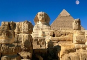 Египет, пирамида, сфинкс, пустыня