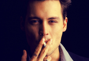 cigarette, eyes, depp, actor, america, Johnny depp, american, tattoo, ring, face