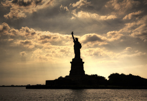 нью-йорк, statue of liberty, Статуя свободы, new york