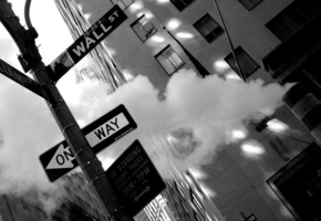 нью-йорк, картинка, city, обои, город, фон, улица, new york, манхеттен, чёрно-белое, wall street, Фото, уо__лл-стрит, снимок