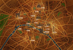 париж, карта, map, Paris