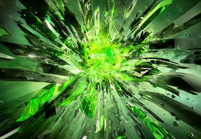 nvidia, мощь, разбитые, зеленый цвет, Кристалы