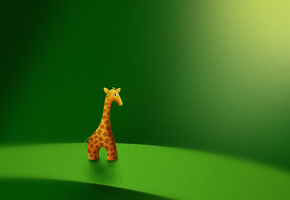 vladstudio, жираф, игрушка, Зеленый фон