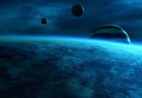 голубой цвет, Космос, планеты