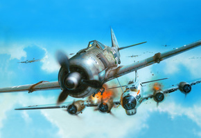 fw190a - 8-r2, focke-wulf, самолет, истребитель, Рисунок