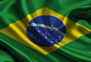 Brazil, Satin, Flag