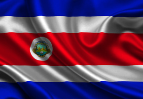 Costa Rica, Satin, Flag