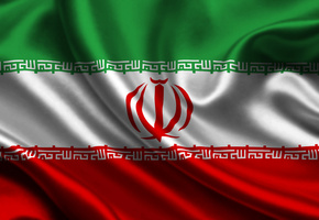 Iran, Satin, Flag