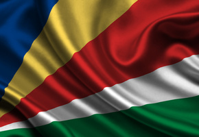 Seychelles, Satin, Flag