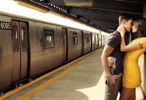 парень, девушка, прощание, разлука, обнимашки, вокзал, поезд