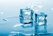 лед, Кубики, вода