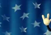 рисунок, mickey mouse, рука, hand, звезды, флаг, Мики маус, stars