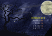 Helloween, october, календарь, числа, октябрь, месяц, хэллоуин