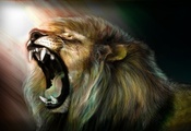 Lion, furious