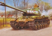 тяжелый танк, ркка, Рисунок, ис-122, ис-2, иосиф сталин