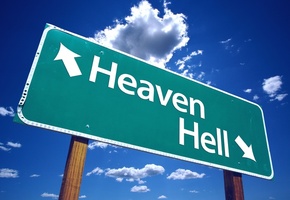 ад, выбор, пути, указатель, рай, Heaven or hell