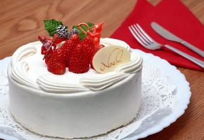 strawberry, noel, merry christmas, holiday, happy new year, creme, cake, christmas, No__l, sweet