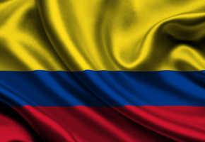 Colombia, Satin, Flag