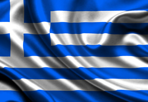 Greece. Satin, Flag