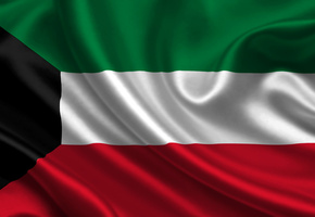 kuwait, satin, flag